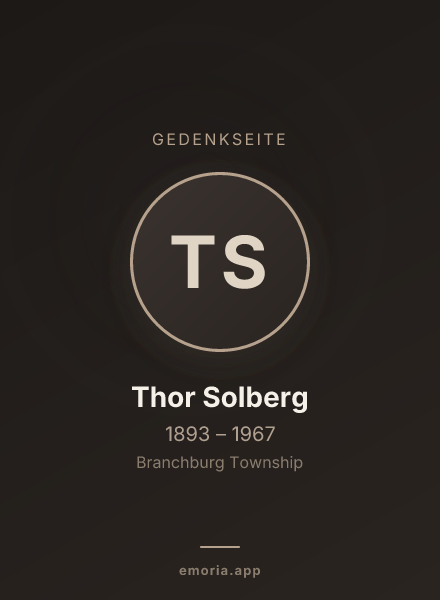 Gedenkportrait von Thor Solberg