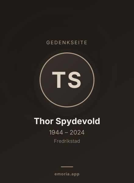 Gedenkportrait von Thor Spydevold