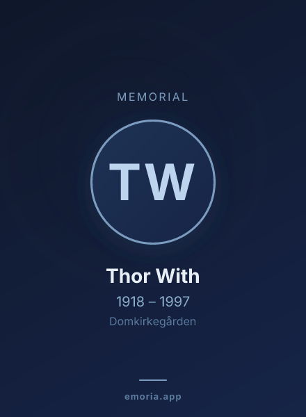 Memorial portrait of Thor With