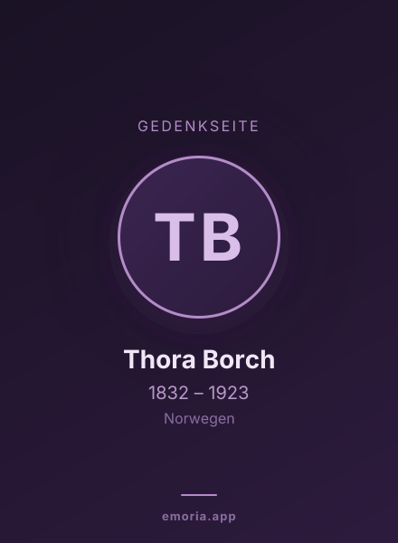Gedenkportrait von Thora Borch