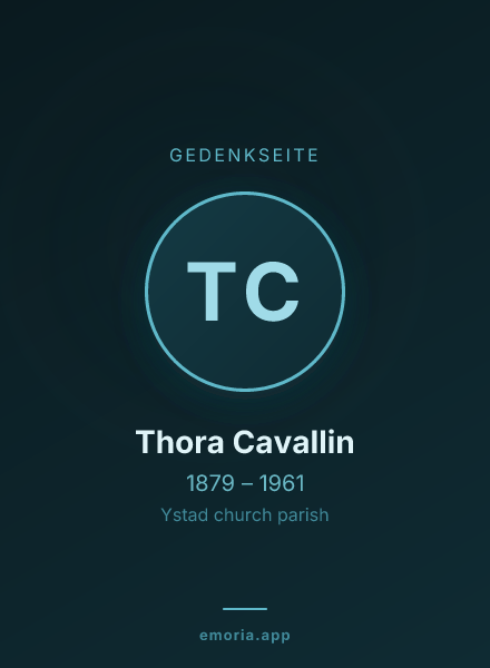 Gedenkportrait von Thora Cavallin
