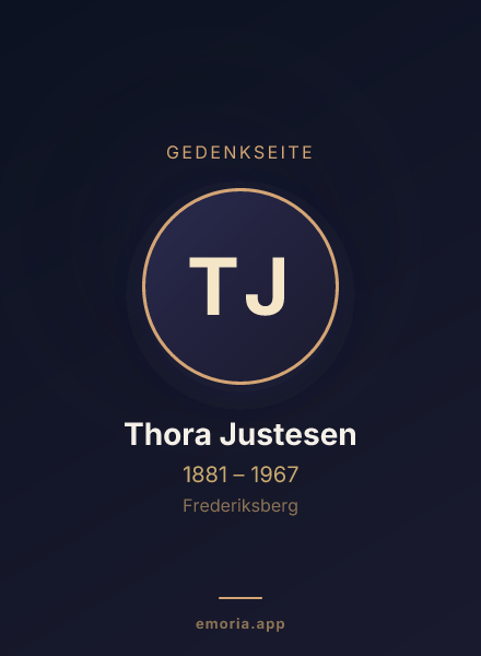 Gedenkportrait von Thora Justesen