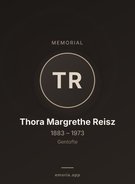 Memorial portrait of Thora Margrethe Reisz