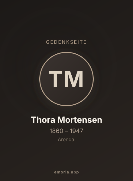 Gedenkportrait von Thora Mortensen