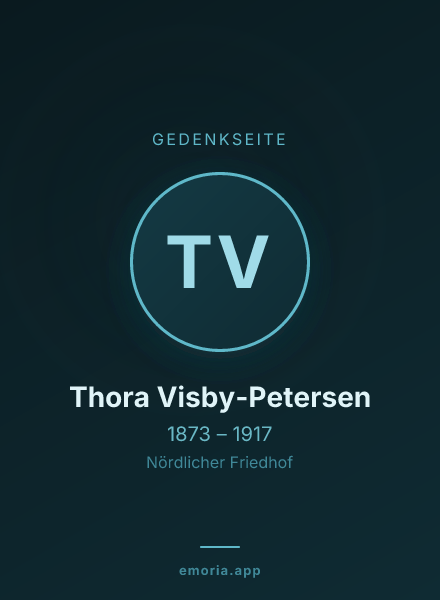Gedenkportrait von Thora Visby-Petersen