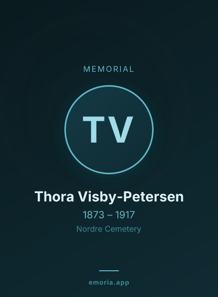 Memorial portrait of Thora Visby-Petersen