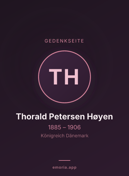 Gedenkportrait von Thorald Petersen Høyen