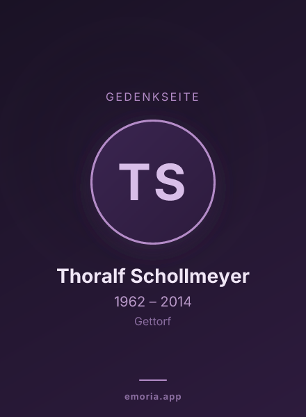 Gedenkportrait von Thoralf Schollmeyer