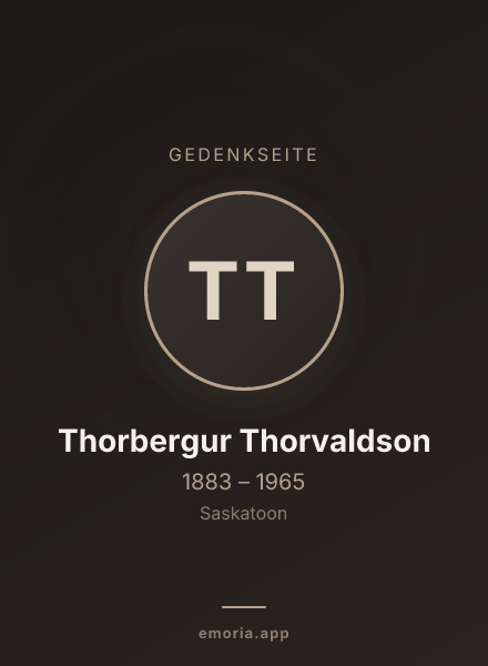 Gedenkportrait von Thorbergur Thorvaldson
