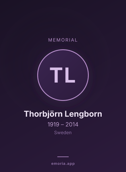 Memorial portrait of Thorbjörn Lengborn