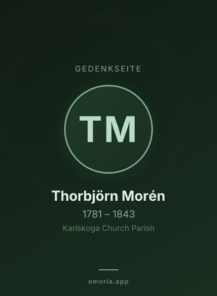 Gedenkportrait von Thorbjörn Morén