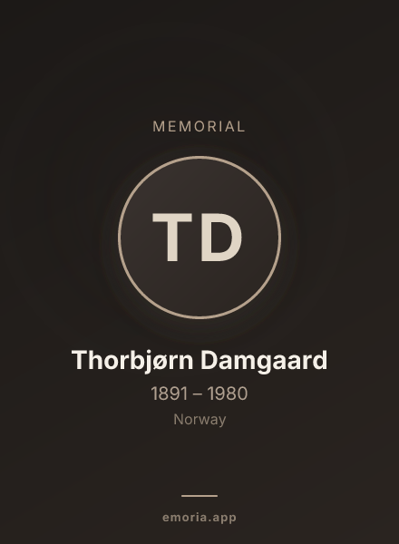 Memorial portrait of Thorbjørn Damgaard