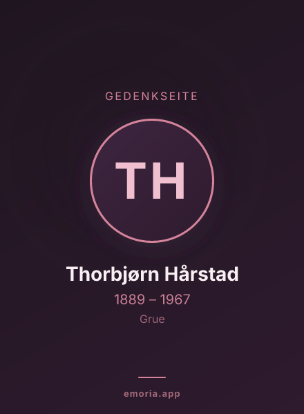 Gedenkportrait von Thorbjørn Hårstad