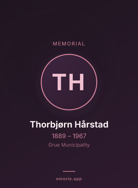Memorial portrait of Thorbjørn Hårstad