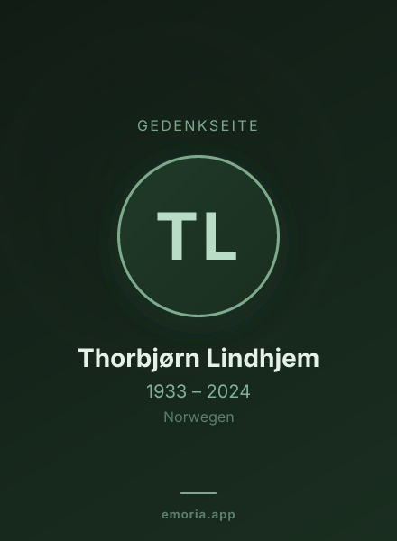 Gedenkportrait von Thorbjørn Lindhjem