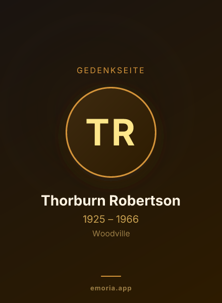 Gedenkportrait von Thorburn Robertson