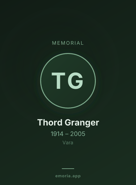 Memorial portrait of Thord Granger