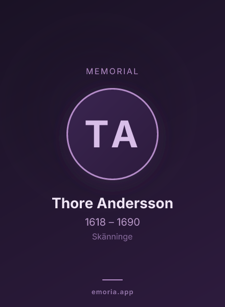 Memorial portrait of Thore Andersson