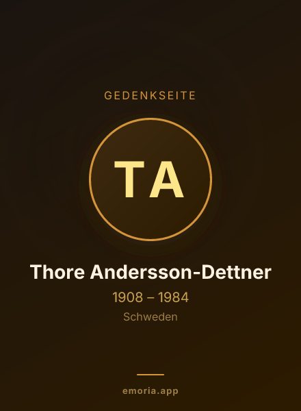 Gedenkportrait von Thore Andersson-Dettner