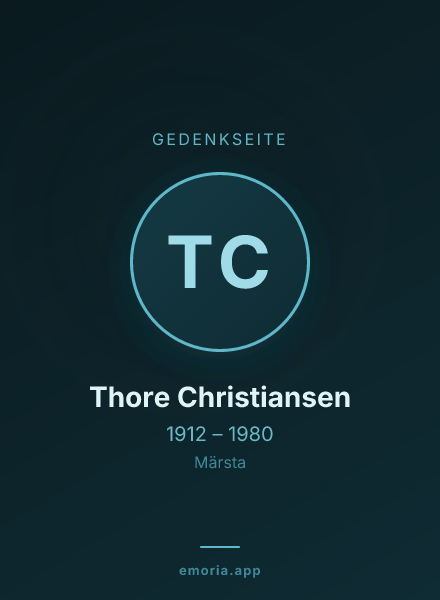 Gedenkportrait von Thore Christiansen