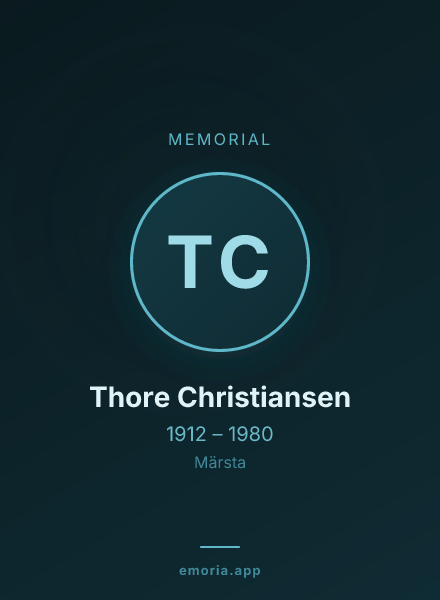 Memorial portrait of Thore Christiansen
