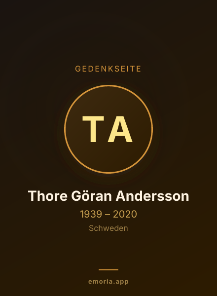 Gedenkportrait von Thore Göran Andersson