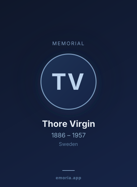Memorial portrait of Thore Virgin