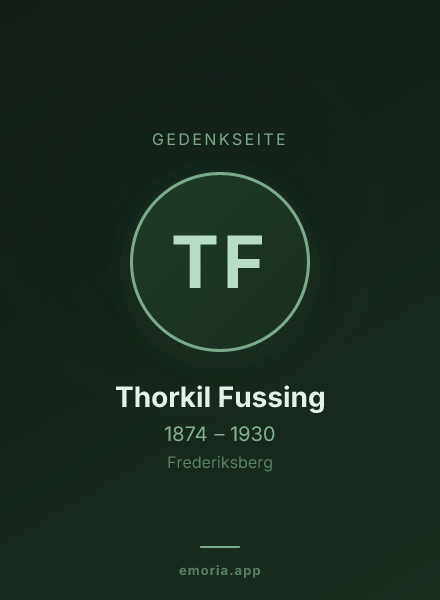 Gedenkportrait von Thorkil Fussing