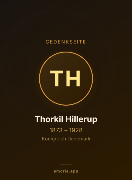 Gedenkportrait von Thorkil Hillerup
