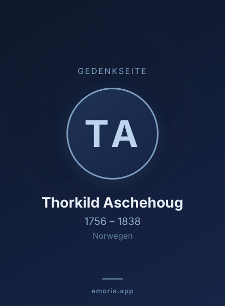 Gedenkportrait von Thorkild Aschehoug