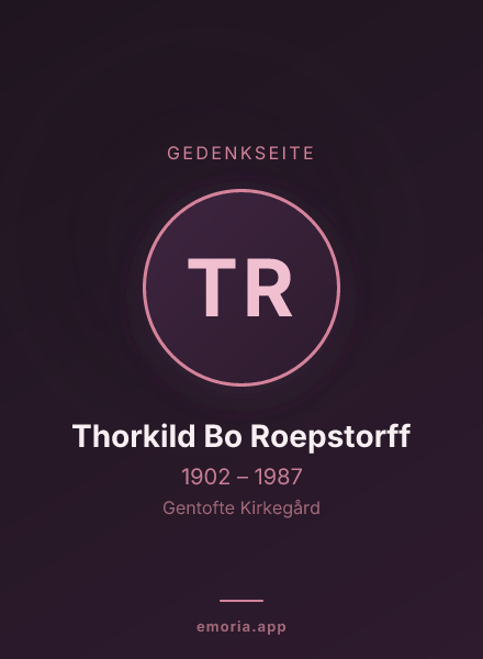 Gedenkportrait von Thorkild Bo Roepstorff
