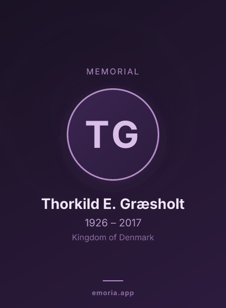 Memorial portrait of Thorkild E. Græsholt
