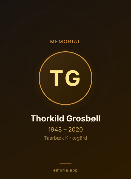 Memorial portrait of Thorkild Grosbøll