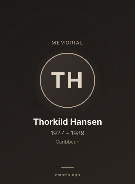Memorial portrait of Thorkild Hansen