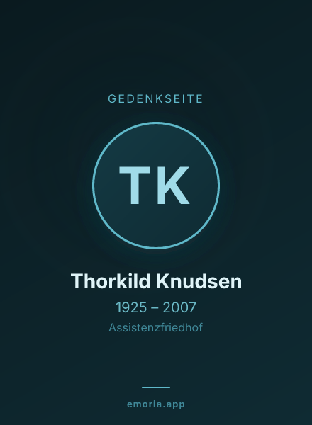 Gedenkportrait von Thorkild Knudsen