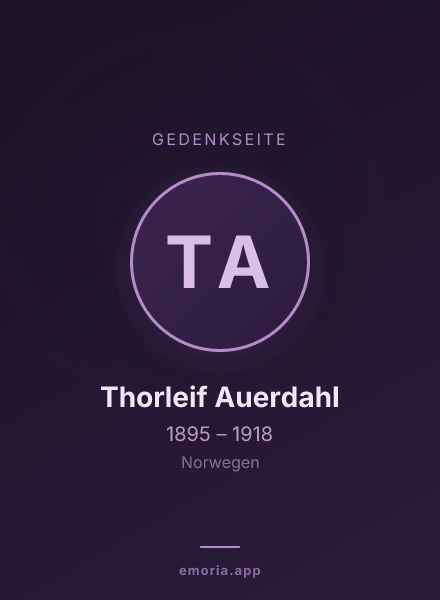 Gedenkportrait von Thorleif Auerdahl