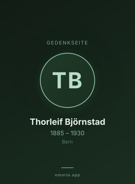 Gedenkportrait von Thorleif Björnstad