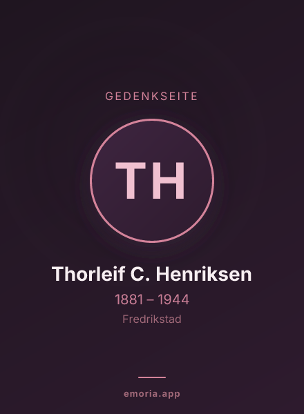 Gedenkportrait von Thorleif C. Henriksen
