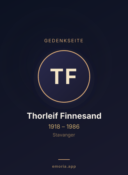 Gedenkportrait von Thorleif Finnesand