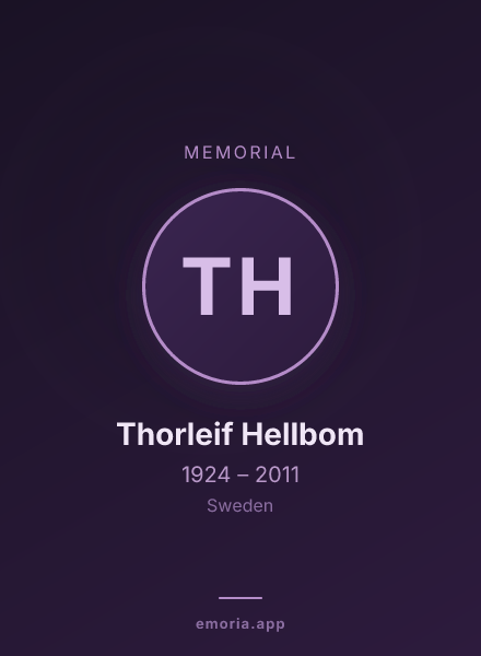 Memorial portrait of Thorleif Hellbom