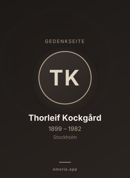 Gedenkportrait von Thorleif Kockgård