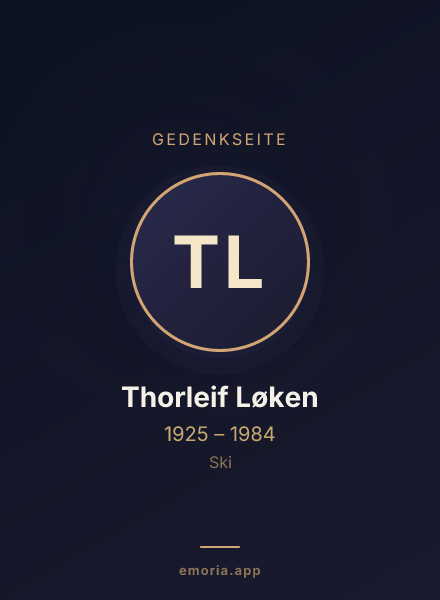 Gedenkportrait von Thorleif Løken