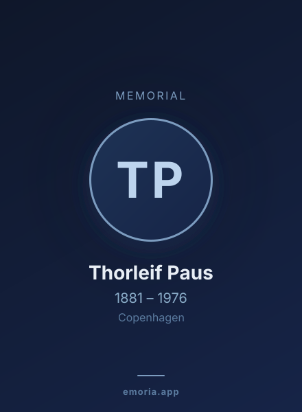 Memorial portrait of Thorleif Paus