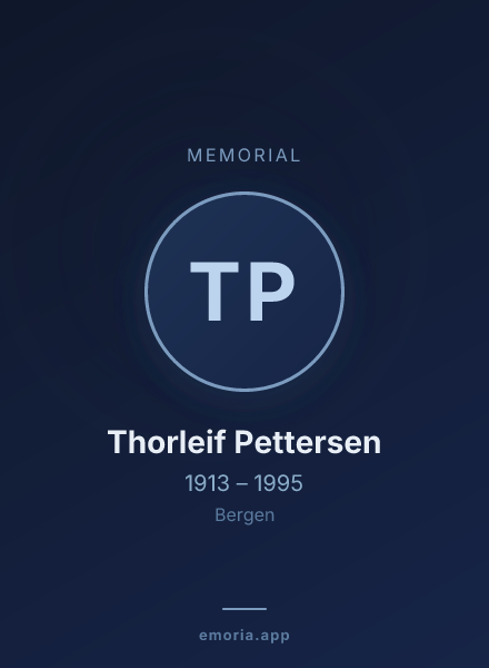 Memorial portrait of Thorleif Pettersen