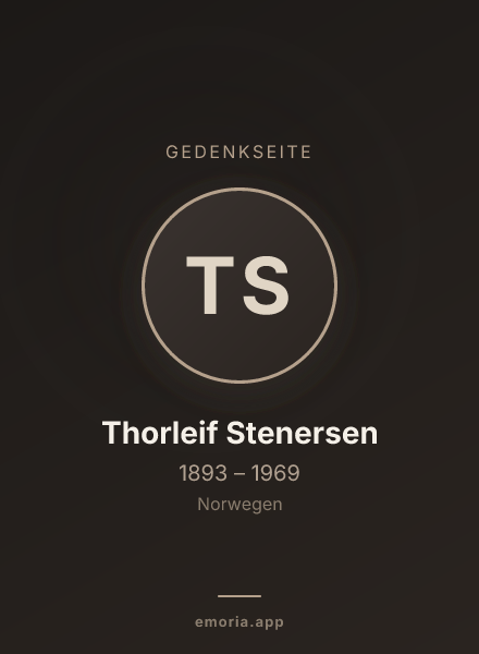 Gedenkportrait von Thorleif Stenersen
