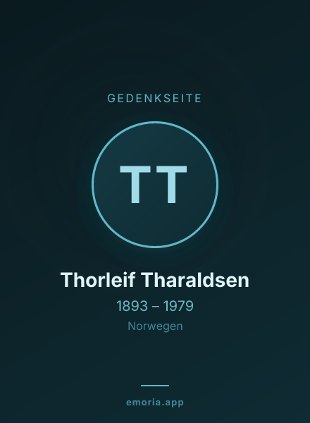 Gedenkportrait von Thorleif Tharaldsen