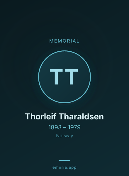 Memorial portrait of Thorleif Tharaldsen