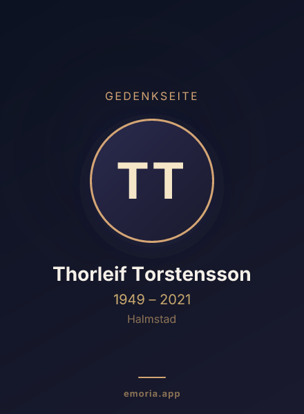 Gedenkportrait von Thorleif Torstensson