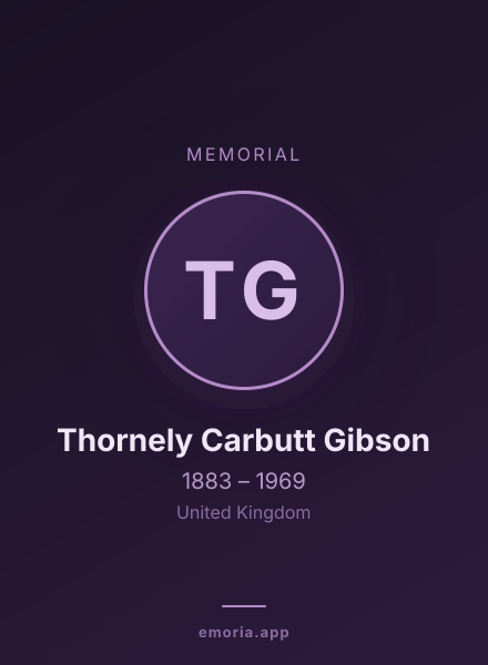 Memorial portrait of Thornely Carbutt Gibson