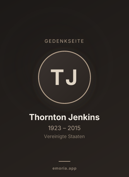 Gedenkportrait von Thornton Jenkins